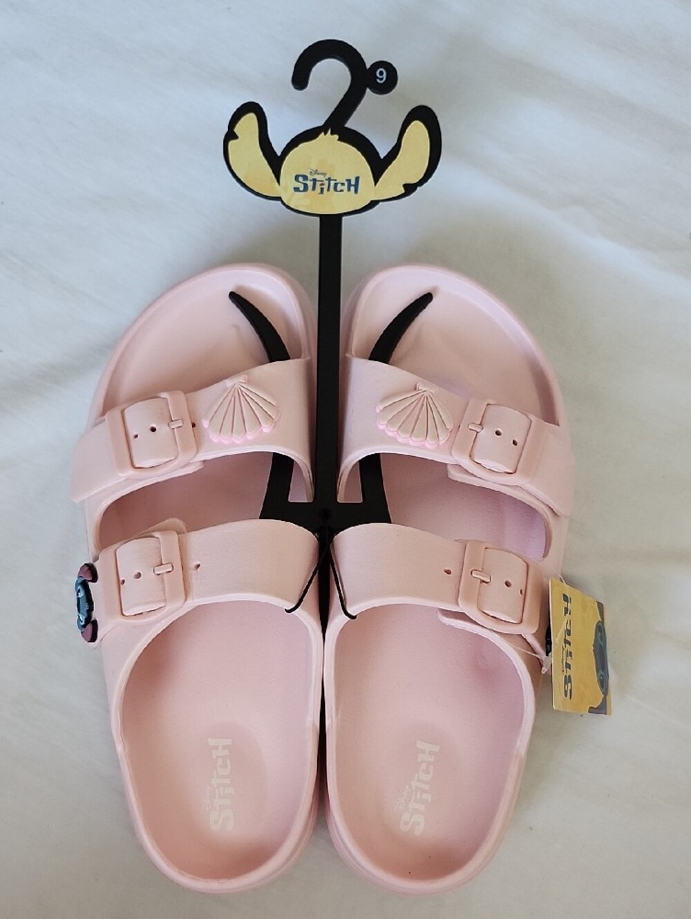 Disney Ground Up Ladies Stitch 2 Piece Strap EVA Slide Sandals NWT Size 9 - Picture 9 of 9